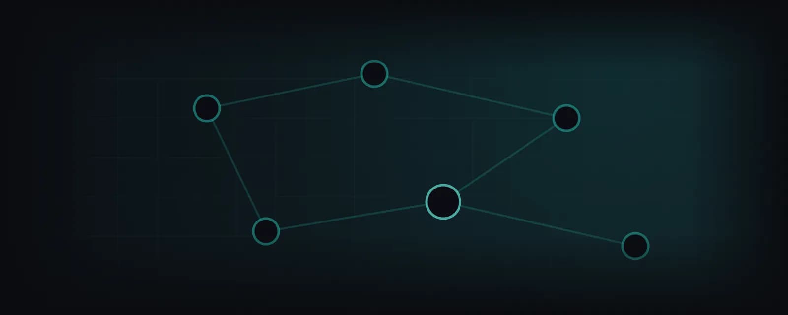 An abstract network of glowing nodes joined by lines — a graph as a permission model.